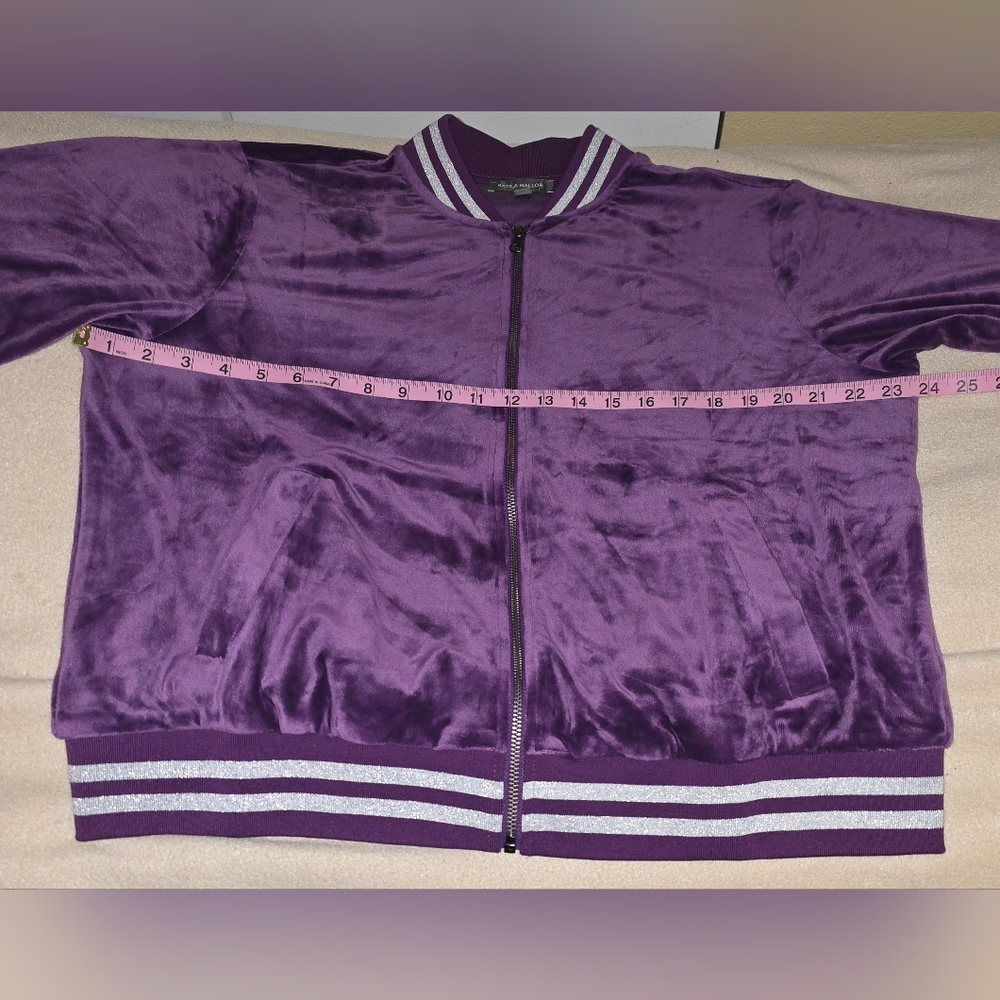 1x Kate And Mallory Purple Velour Tracksuit NWOT (F) - Picture 6 of 11